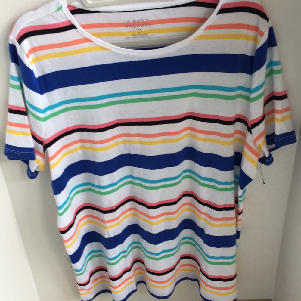 Talbots Classic Striped Tee NWOT